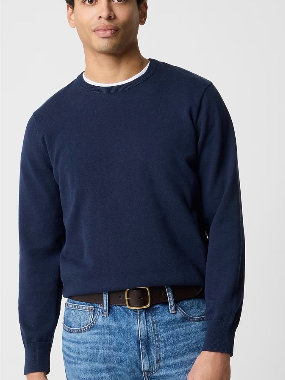 J Crew Men's thermal lightweight Crewneck Sweater - Navy